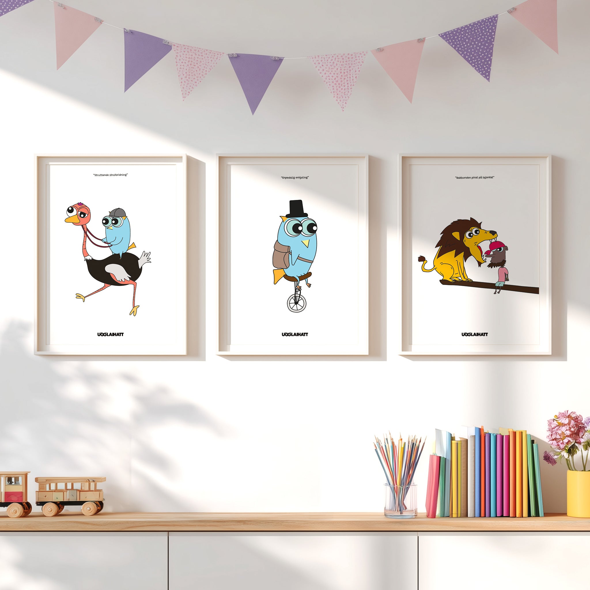 Poster A3 | Struttande strutsridning