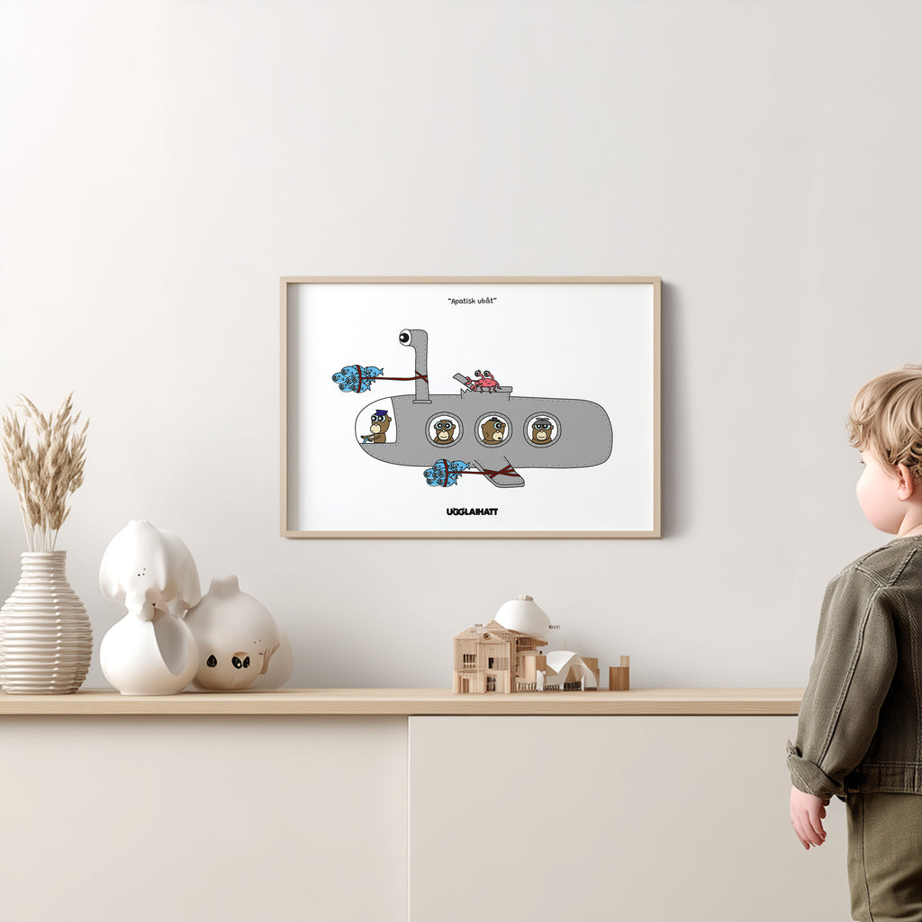 Poster A3 | Apatisk ubåt