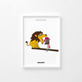 Poster A3 | Bakbunden pirat på lejonfat