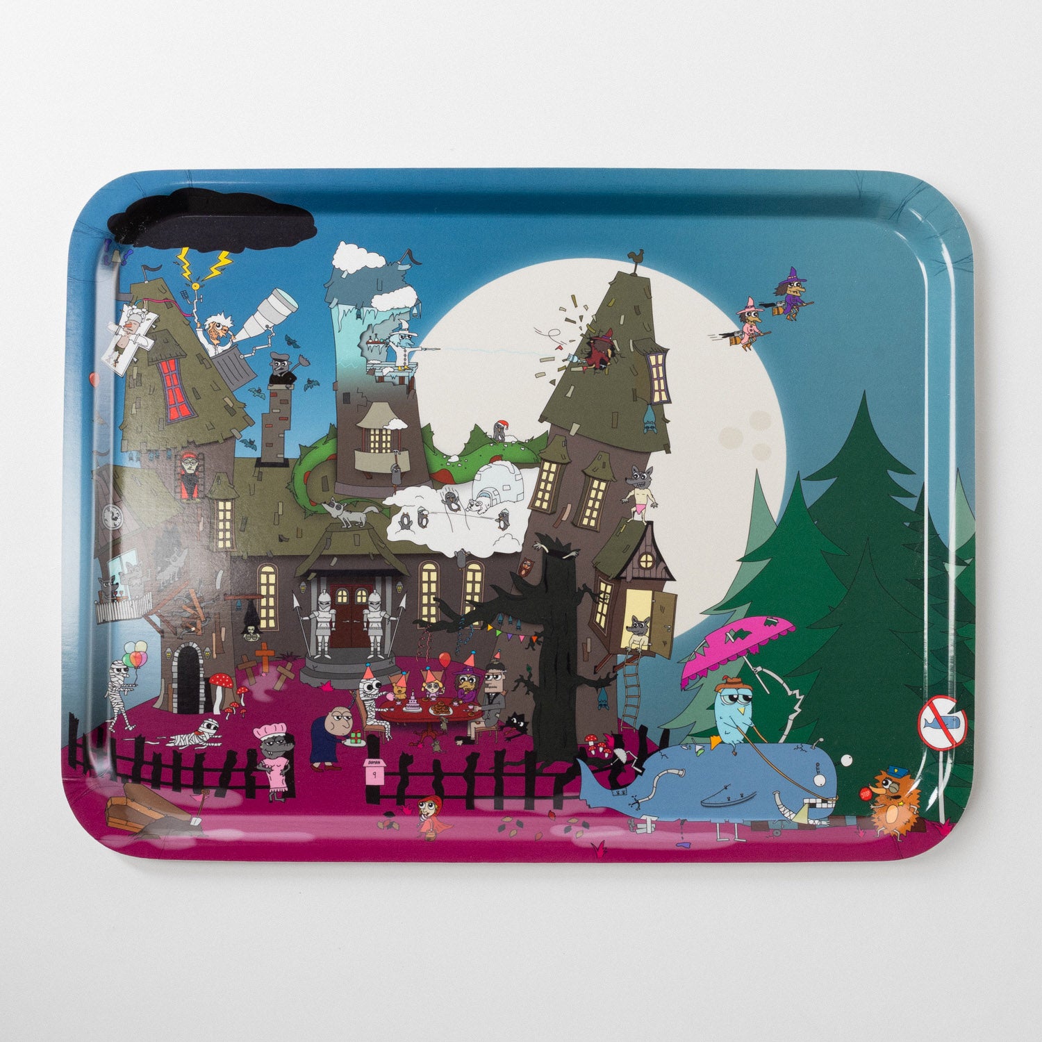 Bricka 43x33 cm | Spöklösa spökhuset