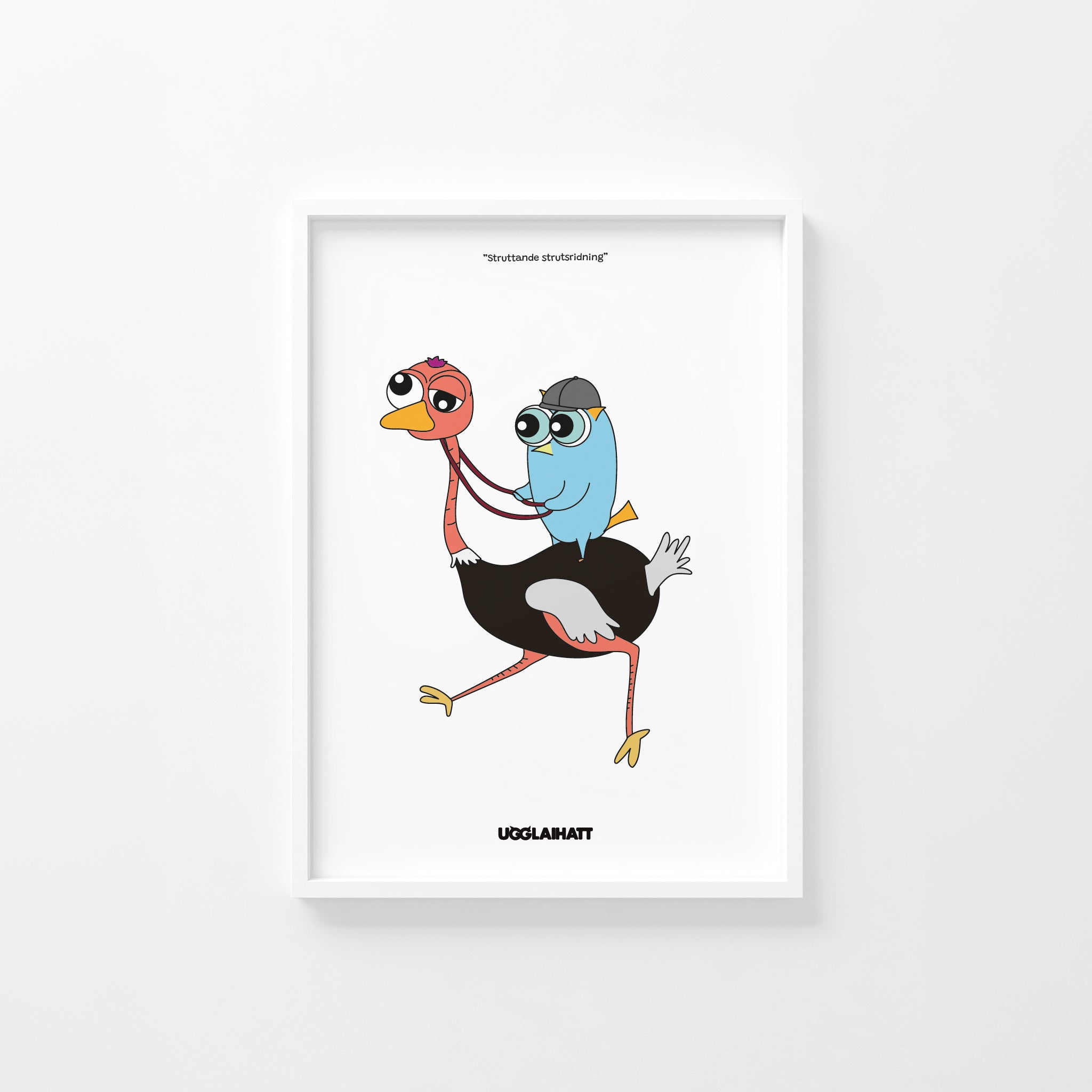 Poster A3 | Struttande strutsridning
