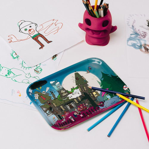 Bricka 27x20 cm | Spöklösa Spökhuset