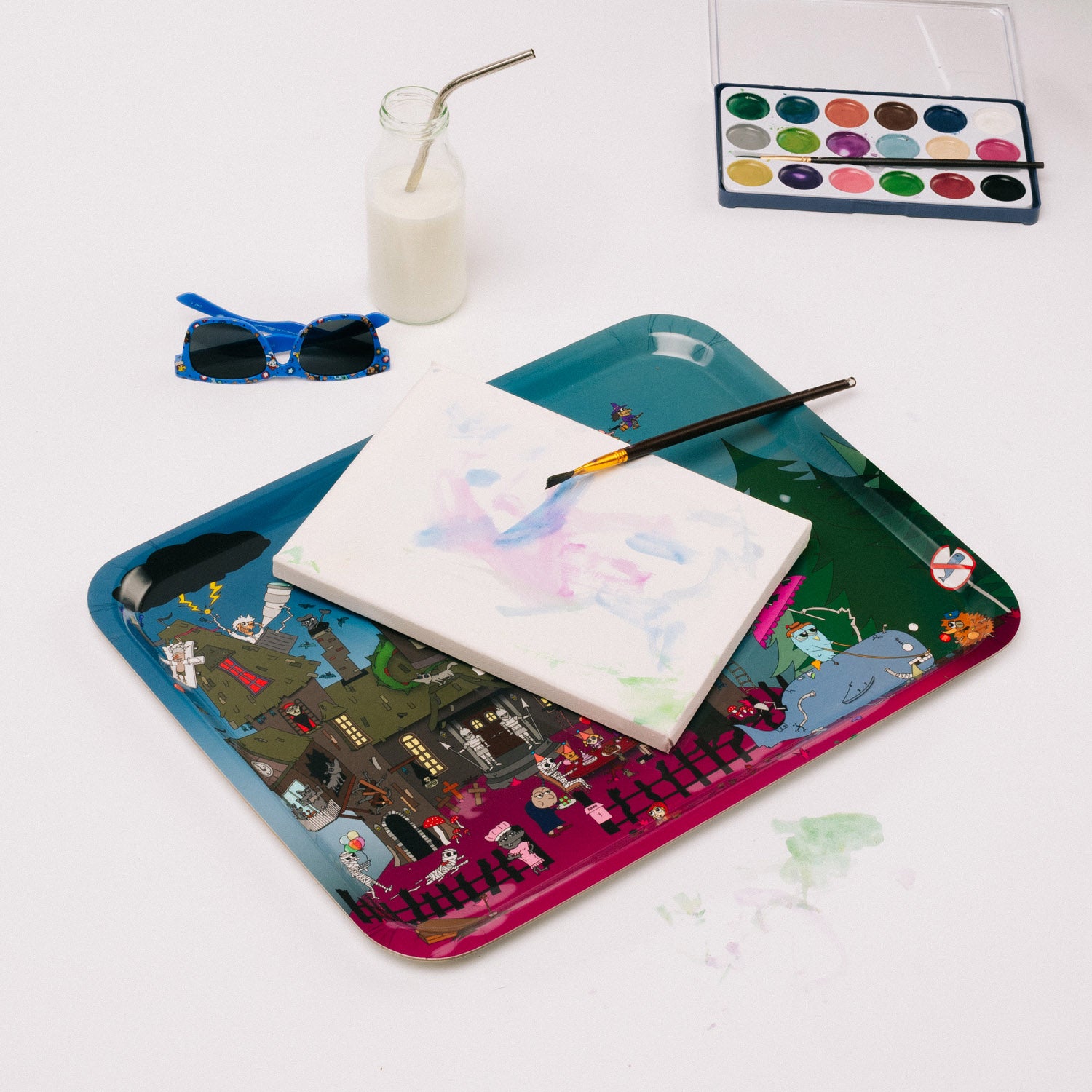 Bricka 43x33 cm | Spöklösa spökhuset